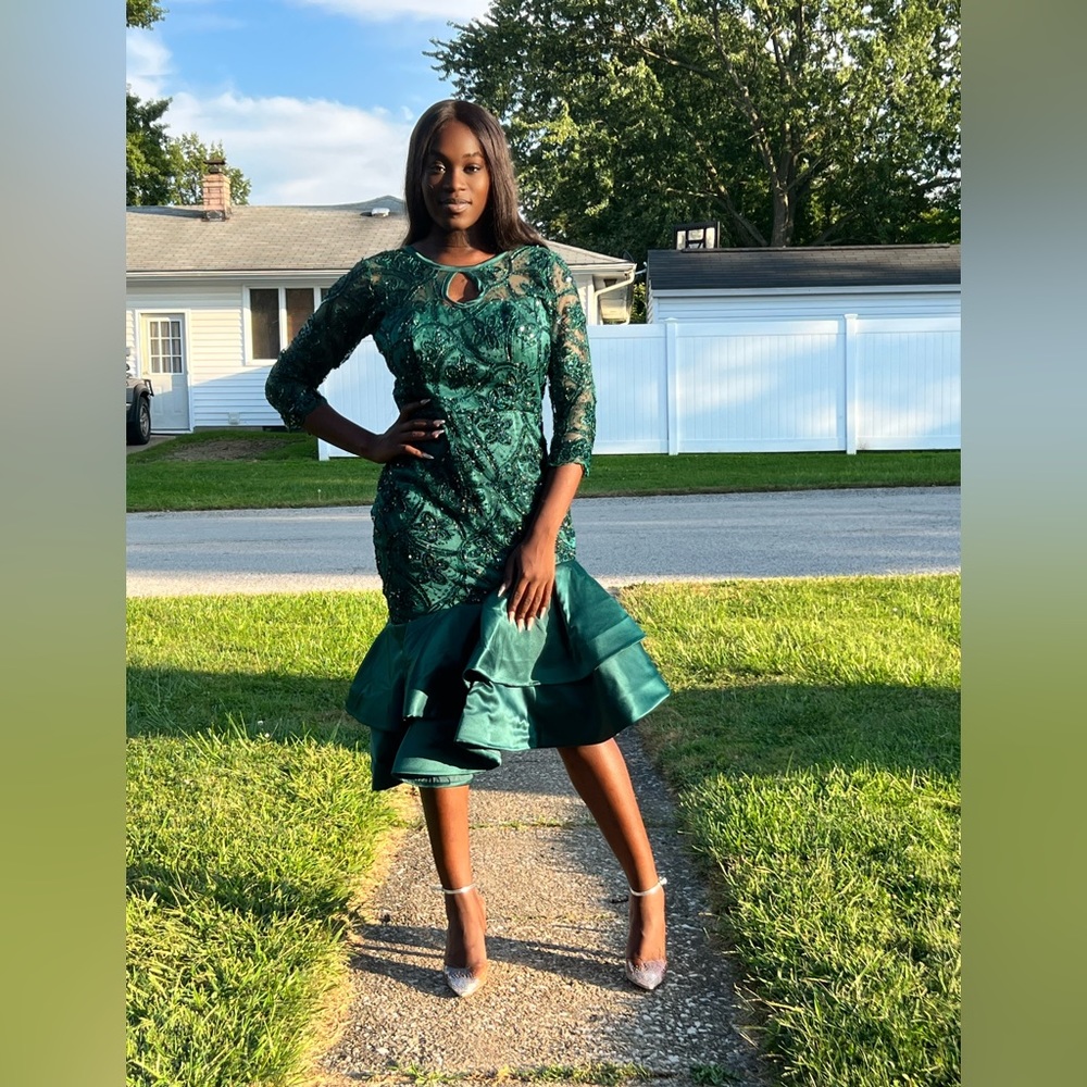 Formal Green shimmery dress!